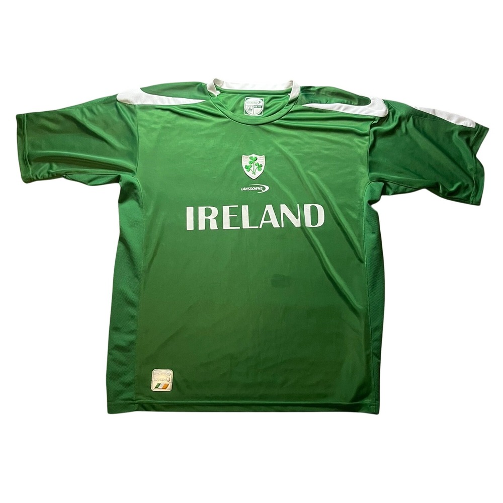 Lansdowne Ireland Soccer Rugby Jersey Green White Mens XXL Shamrock Official